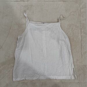 GAP White Linen Tank Top